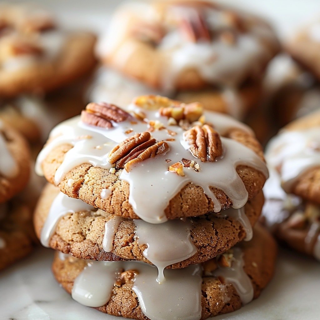 Glazed Cinnamon Nut Cookies Recipe - Recipe Image