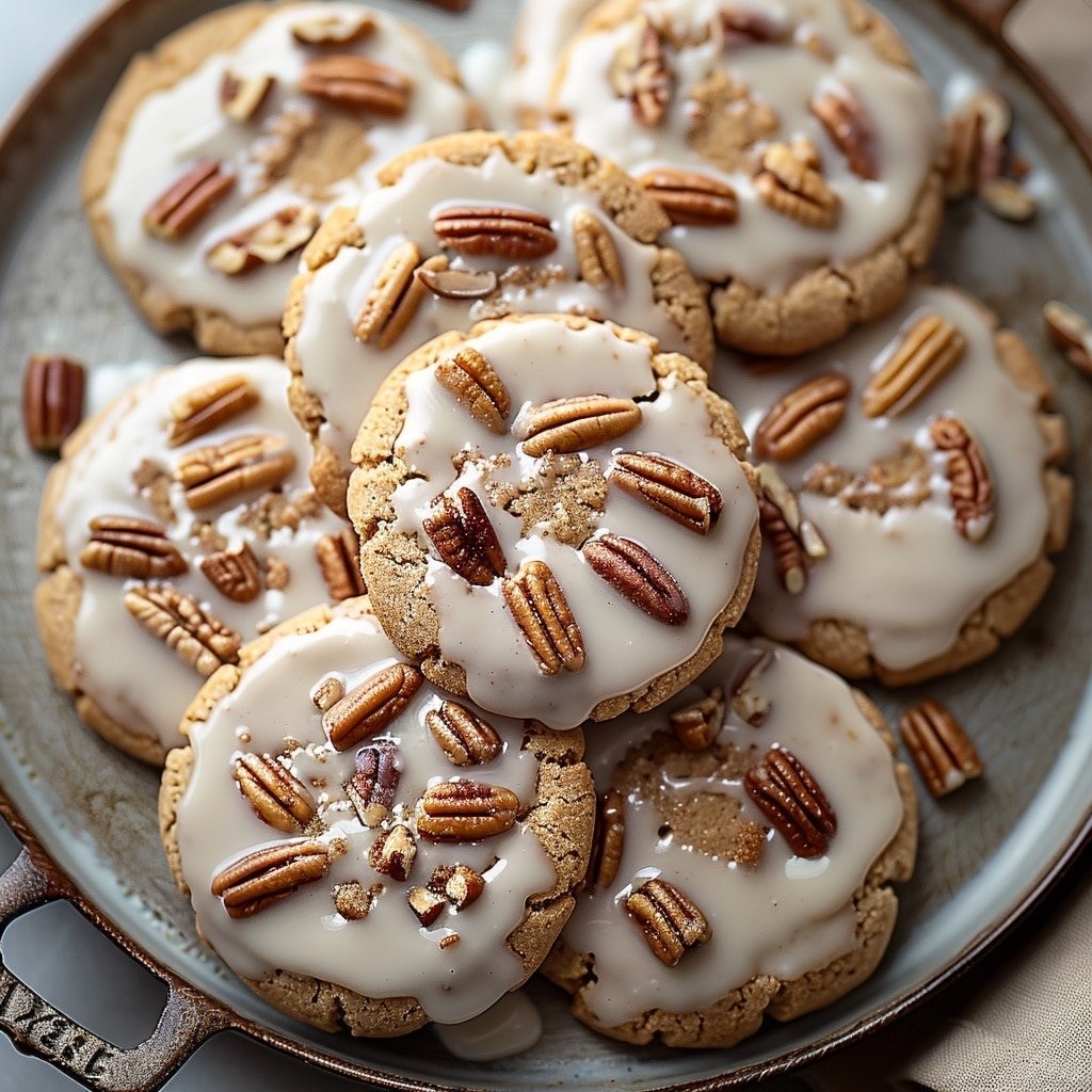 Glazed Cinnamon Nut Cookies Recipe - Recipe Image